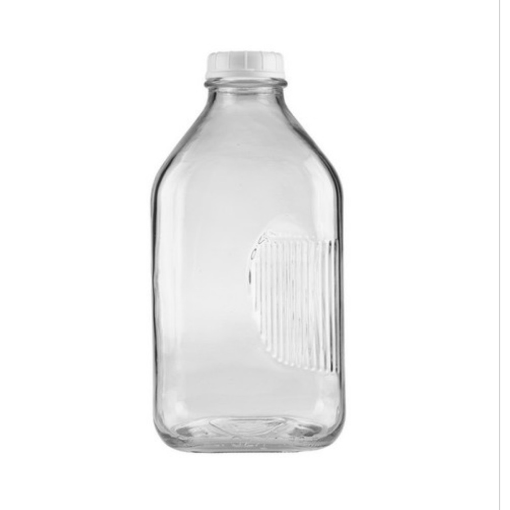 RARE Stanpac Glass Milk Bottle 1/2 Gallon Vintage 64 Fl oz. 10” grip blown
